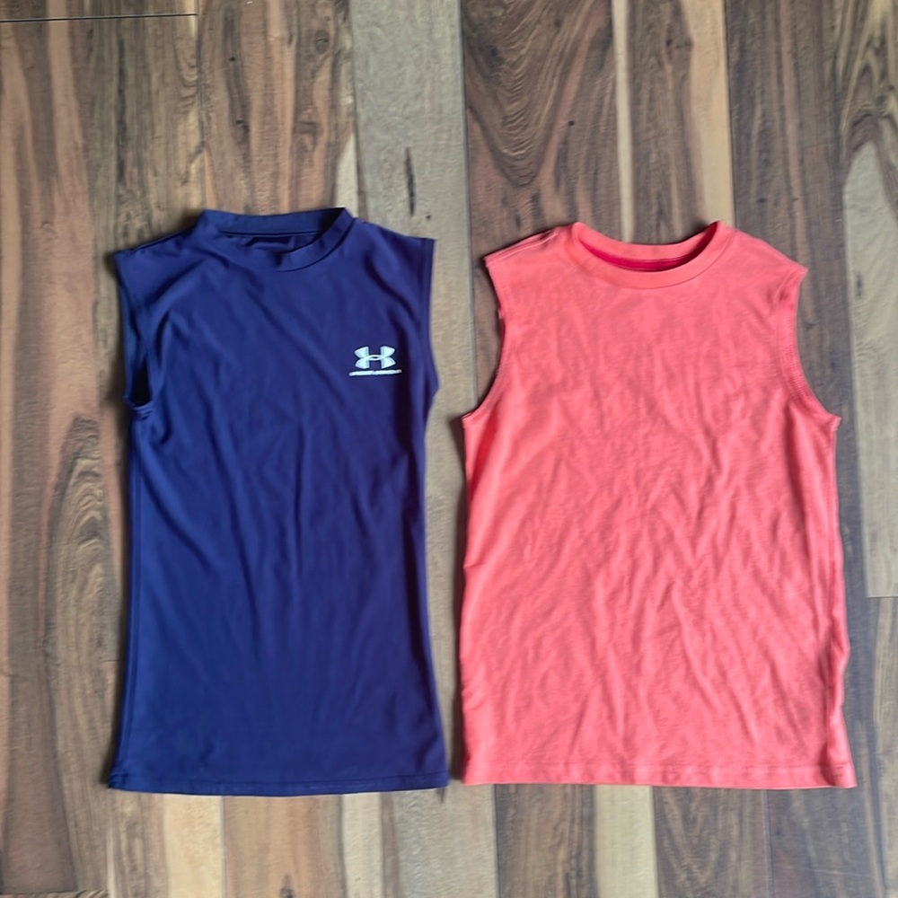 Bundle of two tank tops, Under Armour and Wonder Nation